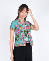 Yara Batik Kebaya Top - Jade