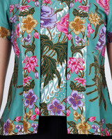 Yara Batik Kebaya Top - Jade