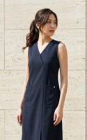 Penelope V-Neck Midi Dress - Midnight Blue