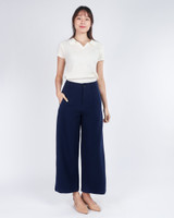 Amie Skipper Polo Knit Top - Cream