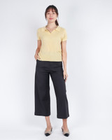 Amie Skipper Polo Knit Top - Yellow