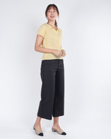 Amie Skipper Polo Knit Top - Yellow