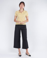 Amie Skipper Polo Knit Top - Yellow