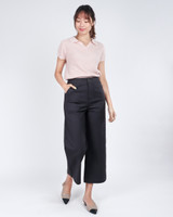Amie Skipper Polo Knit Top - Pink