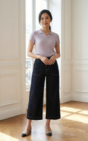 Amie Skipper Polo Knit Top - Lilac