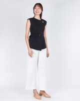 Emerson Overlap Vest Top - Graphite