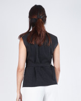 Emerson Overlap Vest Top - Graphite