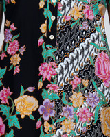 Reina Batik Shift Dress - Black