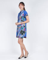 Reina Batik Shift Dress - Cobalt