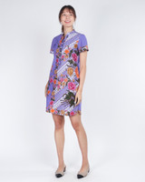 Reina Batik Shift Dress - Purple