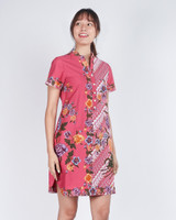 Reina Batik Shift Dress - Pink