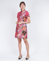 Reina Batik Shift Dress - Pink