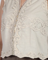 Tatti Lace Trim Top - Cream