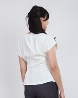 Molly Side Tie Top - White