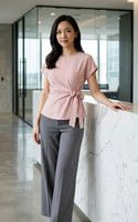 Molly Side Tie Top - Pink