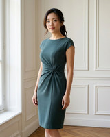 Cherie Side Twist Dress - Seafoam