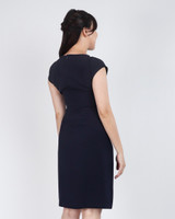 Cherie Side Twist Dress - Navy