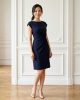 Cherie Side Twist Dress - Navy
