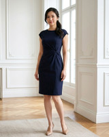 Cherie Side Twist Dress - Navy