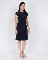 Cherie Side Twist Dress - Navy