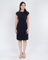 Cherie Side Twist Dress - Navy