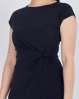 Cherie Side Twist Dress - Navy