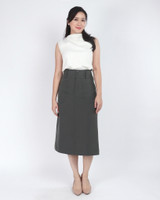 Noel Midi Pencil Skirt - Olive