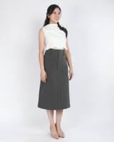 Noel Midi Pencil Skirt - Olive