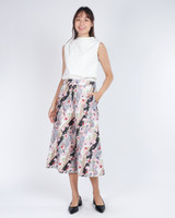 Viera Asymmetrical Mock Neck Top - White