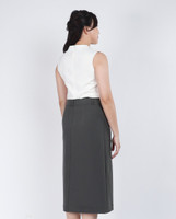 Viera Asymmetrical Mock Neck Top - White