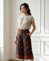 Eloise Rolled Neckline Top - Sand