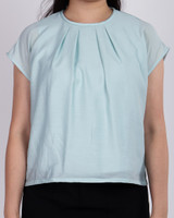 Eloise Rolled Neckline Top - Mint
