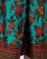 Amaya Batik Silky Culottes - Emerald Hibiscus/Orchid