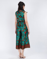 Amaya Batik Silky Top - Emerald Hibiscus/Orchid