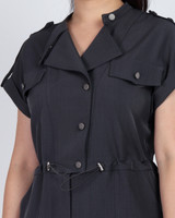 Lila Utility Romper - Grey 