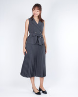 Celine Pleated Skirt - Grey