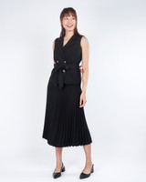 Celine Belted Vest - Black