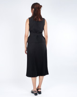 Celine Belted Vest - Black