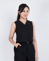 Edna Vest Top - Black
