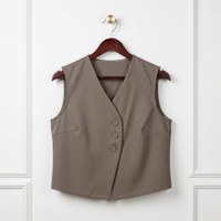 Edna Vest Top - Taupe