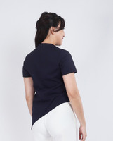 Ruth Slant Hem Top - Navy 