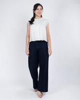 Delilah Lace Trim Top - White