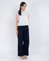 Delilah Lace Trim Top - White