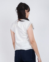 Delilah Lace Trim Top - White