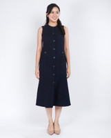 Oliver Pockets Midi Dress - Navy