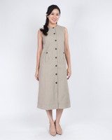 Oliver Pockets Midi Dress - Khaki