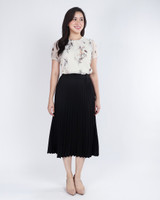 Mirale Floral Chiffon Blouse - Cream