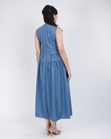 Verena Tiered Maxi Dress - Blue