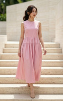 Verena Tiered Maxi Dress - Pink