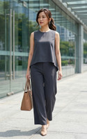 Catalina Straight Leg Pants - Grey